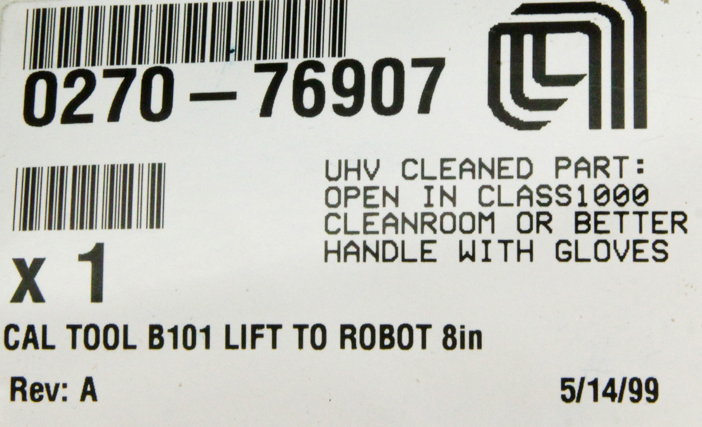 10364 APPLIED MATERIALS CAL TOOL B101 LIFT TO ROBOT 8
